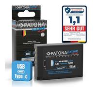 PATONA NP-W126s Batterie 1050mAh USB-C pour Fujifilm X100F X100V