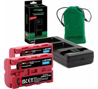 PATONA PD Chargeur USB-C (1500 mA) + 2 batteries NP-F550 3500 mAh Compatible avec caméscope Sony LED Indicateurs Éclairage Lampe vidéo Moniteur NP-F570 NP-F750 NP-F950 NP-F970