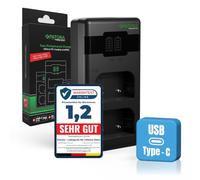 PATONA PD Dual Chargeur USB-C (1500mA), LCD QC/PD 3.0, pour BLX-1 BLX1 | Charge rapide sur secteur 20W, compatible avec Olympus OM-1, OM1 Mark II, OM-3, OM3
