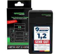 PATONA PD Dual Chargeur USB-C (1500mA), LCD QC/PD 3.0, pour DMW-BLK22
