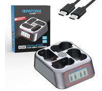 PATONA Platinum 4-Fach Chargeur 45W USB-C PD/QC pour Fujifilm NP-W235