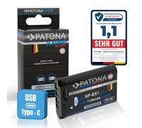 PATONA Platinum Batterie NP-BX1 1120 mAh USB-C pour Sony, Li-ION | Recharge directe par port USB-C intégré, sans chargeur externe, batterie de rechange Li-Ion pour appareil Sony