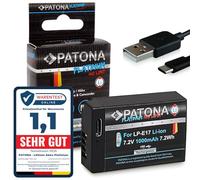 PATONA Batterie Platinium avec Entrée USB-C pour Canon LP-E17