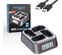 PATONA Platinum Chargeur Rapide USB-C PD & QC à 4 Ports pour DMW-BLK22 Batteries Compatible avec Panasonic GH3 GH4 GH5 GH6 S5 G9