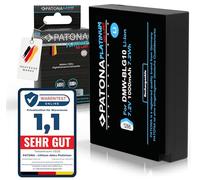 PATONA Platinum DMW-BLG10 Batterie 1000mAh - Remplacement pour Panasonic DMW-BLG10E / Leica BP-DC15 - pour Lumix GX9 GX7 GX80, G110 G100, TZ202 TZ101 TZ99 TZ91, GF3 GF5, LX100 II, ZS70 ZS110
