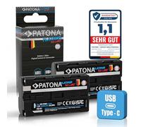 PATONA Platinum NP-F550 Lot de 2 batteries de rechange USB-C 3500 mAh Compatible avec caméscope Sony, indicateurs LED, éclairage vidéo, écrans d'appareil photo, batterie NP-F750, NP-F950, NP-F970