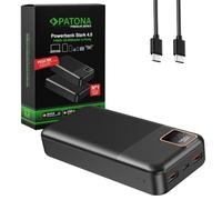 PATONA Powerbank Premium 20 000 mAh PD 22,5 W | 74 Wh Charge rapide Power | Avec batterie Li-Polymer, 2 banques d'alimentation USB A - 1 USB-C 5 A max, protection contre la surcharge