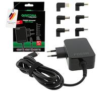 PATONA Premium Adaptateur Secteur PD65W avec USB-C Power Delivery - 5V/3A, 9V/3A, 12V/3A, 15V/3A, 20V/3,25A, Chargeur Universel 100-240V Compatible avec ASUS, Lenovo, Dell, HP, INCL. 6 Adaptateurs