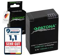 PATONA Premium AHDBT-301 AHDBT-302 Batterie de Rechange 1180mAh Compatible avec Go_Pro HD Hero 3 Hero 3+ HERO3 HERO3+ Black Silver White Edition Rollei Actioncam 420 AHDBT301 AHDBT302 AHDBT 301 302
