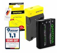 PATONA Premium Batterie NP-95 avec Slim Chargeur Compatible avec Fujifilm FinePix F30, F31fd, Real 3D W1, X100