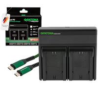 PATONA Premium Chargeur Dual PD pour NP-FZ100 FZ100 Batteries, Fonction Powerbank USB-C, Écran LCD, Charge Rapide avec PD20W/45W Compatible avec Sony Alpha FX30 A1 A9 A9II A7RIII A7RIV A7III A7IV