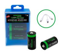 Patona set de 2 batteries rechargeables Baby C avec connexion USB-C - Lithium Ion - 2300mAh