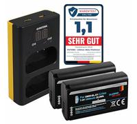 PATONA Set - Dual LCD Chargeur USB-C avec 2X DMW-BLJ31 BLJ31 Platinum | Compatible avec Panasonic Lumix DC-S1, DC-S1R, DC-S1H, chargeur voyage compact avec câble USB