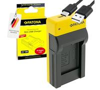 PATONA Slim Chargeur USB-C Compatible Olympus LI-40B, LI-42B, Nikon EN-EL10, Pentax D-LI63 - Chargeur USB Compact pour Batteries d’Appareil Photo - sûr, léger et idéal pour Les Voyages