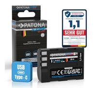 PATONA USB-C Platinum Batterie pour Nikon EN-EL3E ENEL3E 2250mAh | Batterie pour D700 D300 D300S D200 D90 D80 D70 D70s D50 D100 - recharge directe, anti court-circuit
