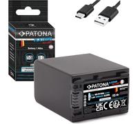 PATONA Platinum NP-FV100A NP-FV100 Batterie USB-C 3090 mAh avec entrée USB directe (1395), sans restriction d'utilisation HDR CX625 CX730 CX250 PJ810 FDR AX53 AX33 AX100, etc.