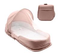 Patonde lit Bebe Pliable, lit bébé de Voyage, Baby Bed Portable avec Filet en Maille, Berceau bébé evolutif pour extérieur