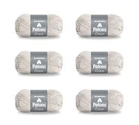 Patons Grace Yarn, Lot de 6 pelotes de laine d'argile