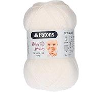 Patons Pelote de fils à tricoter acrylique, Acrylique, blanc, Taille unique