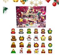 Patos Navideños - Ducks Adviento De Navidad | 24 Días Cuenta Regresiva Navidads Juego De Patos De Juguete | Bolsa Mochila Llavero Colgante, Juguetes Baño Para Niños, Regalos Viajes