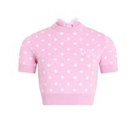 Patou - Pull Court Tricoté à Pois - Femme - Pulls - Rose - Taille: 40 FR