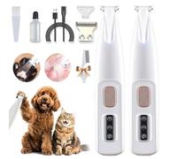 Patounet Tondeuse pour Chat, Tondeuse Patounet Chat, Tondeuse Chat Poils Longs Noeud Silencieuse, Élagage Imperméable et Doux, pour Pattes, Yeux, Oreilles, Visage et les Fesses (2 articles)