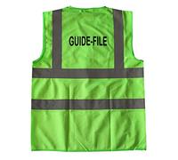 Patoutatis - Gilet de sécurité Vert marquage au Dos Guide-File