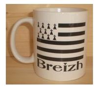 Patoutatis - Mug blanc - Drapeau Breton Bretagne Breizh Gwenn Ha Du Blanc G
