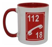 Patoutatis - Mug blanc intérieur rouge - Sapeurs Pompiers 112 18 Blanc G
