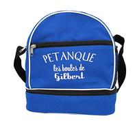 PATOUTATIS - Sac bandoulière pétanque personnalisé Votre prénom - Bleu Roi