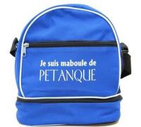 Patoutatis - Sac bandouliere pour 3 boules de petanque - Je suis maboule de petanque - bleu Bleu G