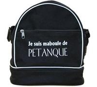 Patoutatis - Sac bandouliere pour 3 boules de petanque - Je suis maboule de petanque - noir Noir G