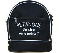 Patoutatis - Sac bandouliere pour 3 boules de petanque - Je tire ou je pointe - noir Noir G