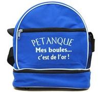 Patoutatis - Sac bandouliere pour 3 boules de petanque - Mes boules c'est de l'or - bleu Bleu G