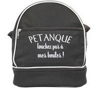 Patoutatis - Sac bandouliere pour 3 boules de petanque - Touchez pas a mes boules - noir Noir G