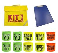PATOUTATIS - Sacoche KIT EVACUATION - jaune (brassards guide file, serre file, responsable évacuation - support porte documents)