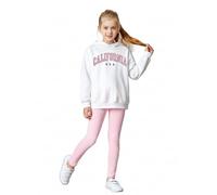 PatPat - combinaison de jogging pour filles, ensembles de vêtements de sport pour filles avec sweat à capuche et leggings de sport longs pour filles Leggings, survêtement enfants 5-14 ans 110-164 cm