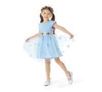 PatPat Robe Fille Princesse en Tulle avec Broderies Florales, Robe Tutu sans Manches pour Mariage, Cérémonie, Soirée, Bapteme, Cocktail, Fête d'Eté pour Enfant 2-10 Ans