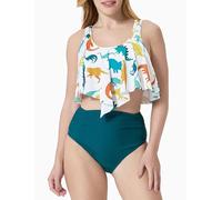 PatPat Tenue de Famille Bikini Set, Deux pièces Hawai Tropical Bikini de Plage & Caleçon de Bain, Maillot de Bain pour Mère Fille, Maillot de Bain pour Femme M