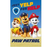 Pat'Patrouille - Couverture polaire ""Just yelp for help"" - 100 x 150 cm
