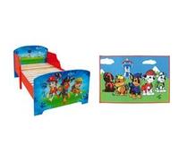 PAT'PATROUILLE - Lot lit bebe / enfant avec sommier + tapis Bleu G