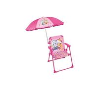 PATPATROUILLE Stella Everest Chaise pliante de camping - H.38.5 xl.38.5 x P.37.5 cm - Avec parasol o 65 cm