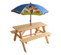 PAT'PATROUILLE Table de Pique-Nique avec Parasol