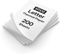 PATQ-200 Feuilles De Papier Thermique US Letter-216 X 279 mm, Compatible Avec L'Imprimante Mobile MT610, SéChage Rapide, Pour Contrats, Photos, Dessins Et Devoirs