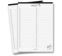 Patq-2er Set Blocs-Notes Liste De Courses I Din A5 I 50 Feuilles I Blocs De Courses Avec Préimpression Pour La Cuisine Sac À Main Voiture I Organiseur En Papier À Détacher I Dv909