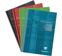 Patq-3689c Un Cahier De Bord Agraf¿¿ - A5 14,8x21 Cm - 40 Pages Avec Marges D¿¿Tachables - Papier Registre Vert 110 G - Couverture Carte Pellicul¿¿E - Couleur Al¿¿Atoire