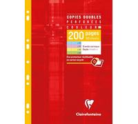 Patq-47111c Un Étui De Copies Doubles Perforées 4 Couleurs - A4 21x29,7 Cm - 200 Pages Grands Carreaux - Couleurs Assorties (60 Pages Bleues Et Roses - 40 Pages Vertes Et Jaunes)