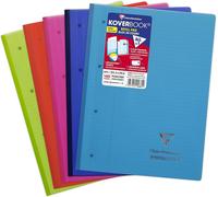 Patq-4881c Un Bloc De Cours Koverbook Agrafé Grand Côté - A4+ 22,3x29,6cm - 160 Pages Détachables Lignées Avec Marge Perforées 4 Trous - Papier Blc 90g - Couverture Polypro Couleur Aléatoire