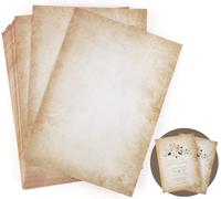 Patq-50 Feuilles De Papier À Lettres Vintage, Format A4 Imprimé Recto Verso Din A4 100gsm De Vieux Papiers À Lettres Vintage Pour Écriture Et Impression D'imprimantes Diy