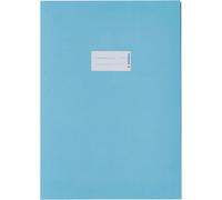 Patq-7066 Lot De 10 Protège-Cahiers D'école, Format A4, En Papier Recyclé Et Couleurs Riches, Bleu Clair, Avec Champ D'inscription